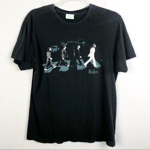 THE BEATLES | Abbey Road Black Short Sleeve Band Tee Unisex Size Medium